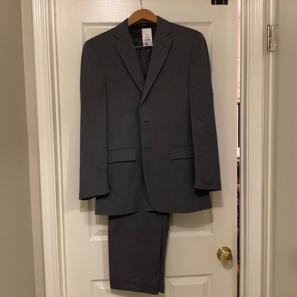 Grey and black checkered suit